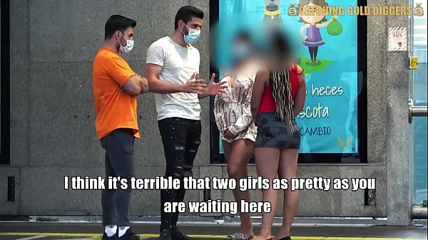 Meeting Two HOT ASS Babes At Bus Stop Ends In Incredible FOURSOME Back Home