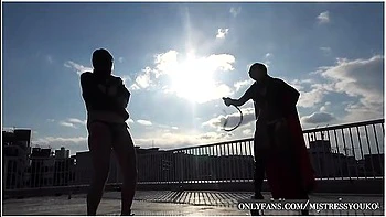 Dracula Caped Villainess Tortures Her Slave