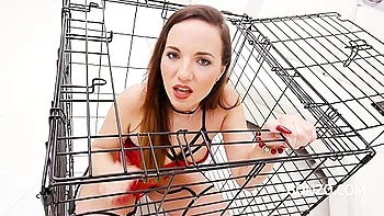 Kristy Black - Submissive Slut Kristy Black Pissed All Over And Double Anal Fucked While Inside The Cage Sz2514