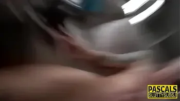 Submissive milf toying her pussy