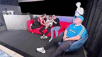 Sara Blonde I During A Tv Interview With My Husband And The Audience