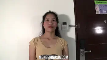 Face fucking a Filipino teen maid with big natural tits