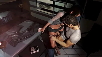 Foxy Asian Girl Standing Fuck in a Hotel Room