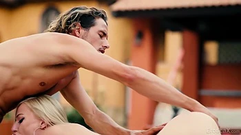 Gives Him A Sloppy Blowjob Outdoors With Morgan Rain