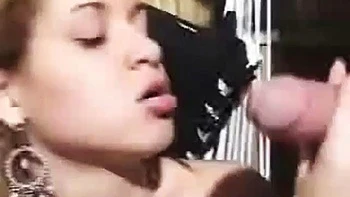 Hot blonde moaning and cumming while spitting: Blowjob, Doggy  Cowgirl Porn