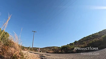 Wetting Sweatpants And Panties On A Barefoot Morning Walk