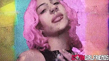 Tattooed Goth Lets Horny Dick Explore Her Shaved Pussy - Nali Marie