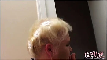 Some Dude - Gilf Fanny Gets Her Hairy Pussy Fucked By Some Stud Dude!