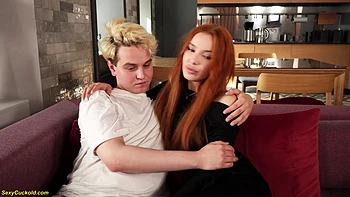 Rough Cuckold Becomes Her First DP Sex