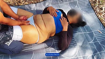 Intense Outdoor Foreplay: Sensual Pussy Licking & Massage For This Horny Desi Housewife