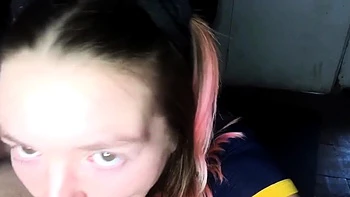 Cute Teen Gets a Surprise Facial in POV Video