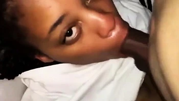 African Amateur Sucks a Big Black Cock