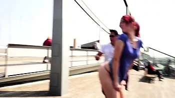 redhead skank bounces on lover's solid meatpole