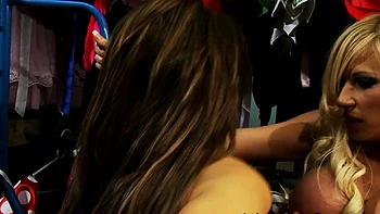 Two fake breasted breezies collecting a fat and immense