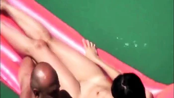 My nudist niece Emma floating in the sea (voyeur)