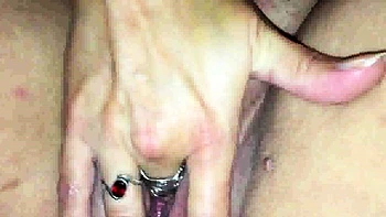 Creamy mature cunt devours sex toy