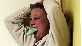 Naughty mouth swabbed out with soap