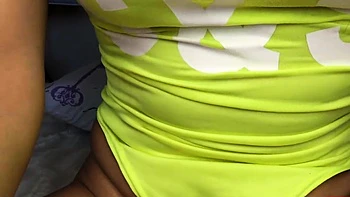 Beautiful brunette Christina fists her pussy in solo webcam