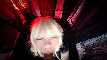 KittyxKum - Playing with a dildo in black stockings