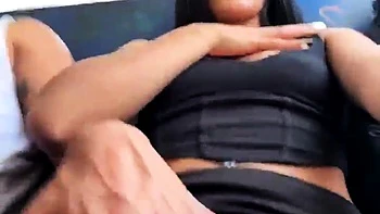 Sweet beauty masturbating on webcam close up