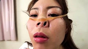 Asian japanese amateur has deep throat