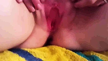 My pussy squirts as I massage my clit