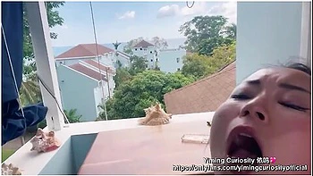 Yimingcuriosity依鸣 - Creampie Asian Cumslut On Balcony / Public Outdoor Cum Inside Chinese Amateur