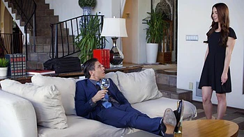 Brunette teen Taylor Sands gets her peaches smashed hard.