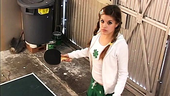 Table tennis teen cutie goes solo