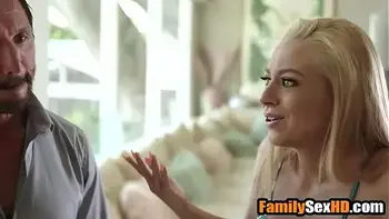 Naughty step daughter threesome fucks step mom and ste pdad