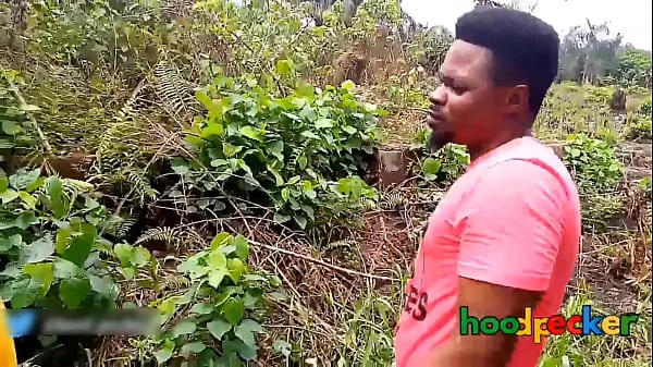 Nature fuck: Beautiful ebony fucked in the farm.