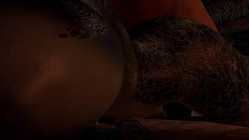 Lusty Argonian Maid belly down anal - Skyrim 3D Porn Parody