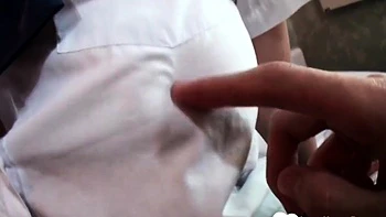 Cute asian schoolgirl takes load in twat