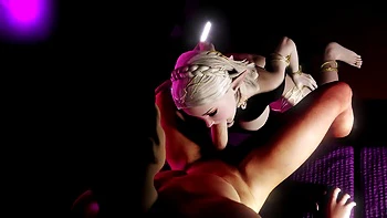 Sexy Blonde Elf Party Blowjob