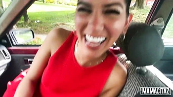 Adorable brunette Yenifer Chacon impaled in the sideways pose