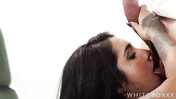 Slutty as hell brunette Yasmina Khan fucks with an older lover