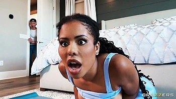 Fake-boobed brunette Kira Noir nicely impaled by massive wiener