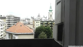 Good dick-sucking session on the knees with a hot brunette Melanie