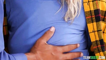 Spicy as fuck blonde Chloe Temple feels a long cock in her shaved pussy