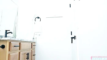 Skinny and young brunette Mia River rammed in the cowgirl pose