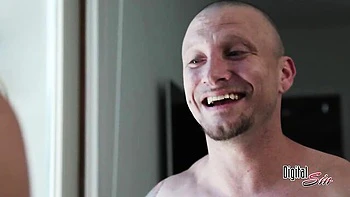 Blonde hottie Ashley Red impaled by massive sausage in the morning