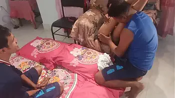 Shathi khatun and hanif and Shapan pramanik .Threesome sex