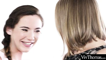 Sneaky Angelika Grays and Sakura Hell at hot kissing video