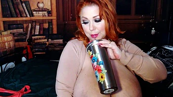 Great Big Boobs On Masturbating Redhead