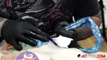 Graceful miss at boobs tattoo action