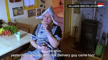 Dutch Dirty Games - Visiting a Dutch MILF with Creampie (FULL SCENE with ENGLISH Subtitles!) - Nederlands gesproken!
