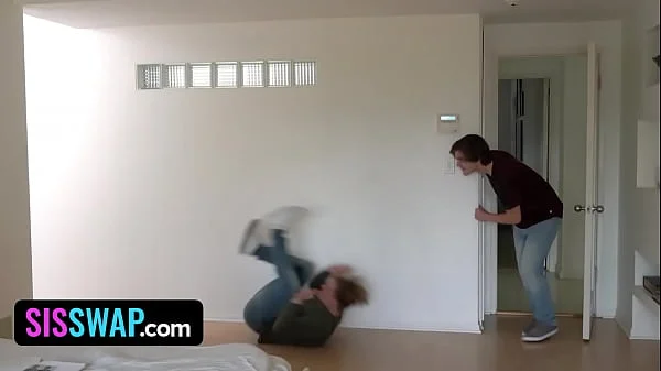 SisSwap - Hot StepSisters With Big Butts Swap And Bang Their StepBros After Valentine's Day Party