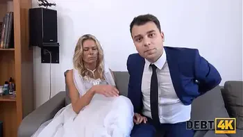 DEBT4k. Brazen guy fucks another mans bride as the only way to delay debt