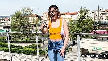 Megan Wetting Jeans In The Shopping Mall