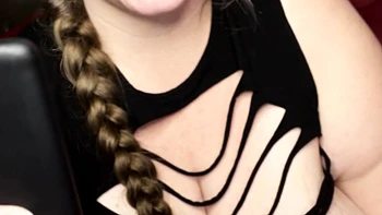 Cute blonde with big boobs solo